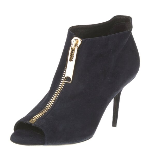 Burberry Suede Peep-toe Booties - Picture 2 of 5